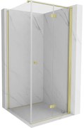 Mexen Mist-F kabina prysznicowa składana prawa 70 x 70 cm, transparent, złota szczotkowana - 8A6T-070-070-55-00-P