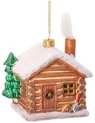 Szklana ozdoba świąteczna wykonana ręcznie 10 cm Christmas Cabin – Sass & Belle