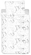 Czarno-biała pościel jednoosobowa z mikropluszu 140x200 cm – Jerry Fabrics