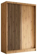 Szafa przesuwna - Lamel 150 cm, dąb artisan