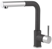 Concept BDG4527BC - Bateria zlewozmywakowa z wyciąganą wylewką prysznicową 26,9 cm granit/czarny