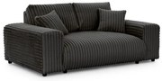 Ciemnoszara sztruksowa sofa 178 cm Justin – Ropez