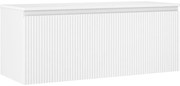 Mexen Rivel szafka łazienkowa podumywalkowa 120 cm z blatem, 1 szuflada, ryflowana , biała mat - 91A20-12047-1-BFC01