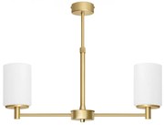 Złoty żyrandol z dwoma kloszami KR-S2AR