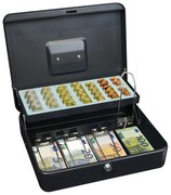 Stalowa kasetka euro TS.015.EUR.FIX czarna, 9,5 x 31 x 25,5 cm