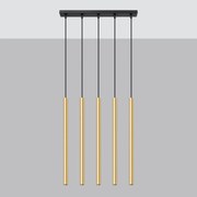 Lampa Wisząca PASTELO 5L złoty połysk SOLLUX  LIGHTING