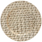 Podkładka pod talerz w geometryczny wzór, złota, Ø 33 cm