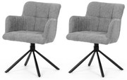 Zestaw krzeseł obiadowych z mechanizmem powrotnymDCH-T1122 GREY2, 2 szt.