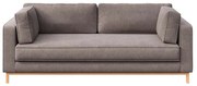 Jasnobrązowa aksamitna sofa 222 cm Celerio – Ame Yens