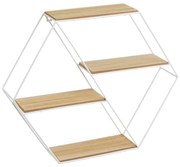 Biało-naturalna piętrowa półka 50 cm – Casa Selección
