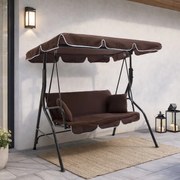 Huśtawka ogrodowa 3-osobowa Puerto MAS-4003A, brąz