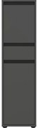 Antracytowa wysoka wąska szafka łazienkowa 33x121 cm Lemont – Germania