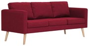 Trzyosobowa kanapa w kolorze czerwonego wina B3-Z39