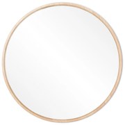 Lustro ścienne z ramą z litego drewna dębowego Gazzda Look, ⌀ 32 cm