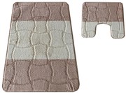 Antypoślizgowy kremowy zestaw chodników łazienkowych T1-N34