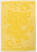 Ręcznik dziecięcy BEBE kot żółty 30x50 cm