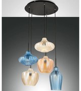 Fabas Luce 3725-49-363 - Żyrandol na lince OLBIA 5xE27/40W/230V