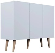 Biała Komoda Na Bukowych Nóżkach L6-D35