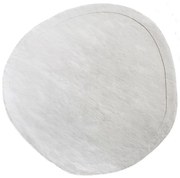 Dywan organiczny okrągły ręcznie tkany 100% wełny - 200 x 200 cm - 2200g/m2 - Kremowy - WILLOW