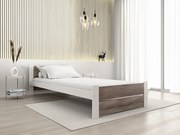 Łóżko IKAROS DOUBLE 90 x 200 cm, biały/dąb truflowy Stelaż: Bez stelaża, Materac: Bez materaca