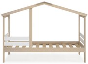 Białe łóżko dziecięce w kształcie domku w dekorze sosny 90x190 cm Angel – Marckeric