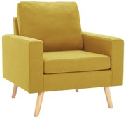 Musztardowy tapicerowany fotel wypoczynkowy R3-A98