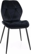 Krzesło tapicerowane RICK VELVET czarne SIGNAL