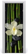 Naklejka samoprzylepna okleina Orchidea i bambus