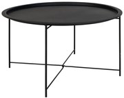 Czarny metalowy okrągły stolik ø 75 cm Bastia – House Nordic
