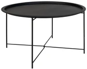 Czarny metalowy okrągły stolik ø 75 cm Bastia – House Nordic