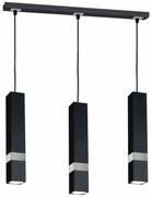 Lampa wisząca, potrójna, czarna, nad stół, wyspę VIDAR BLACK/CHROME 3xGU10