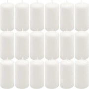 Zestaw świec filarowych, 11,5 cm, Ø 6 cm, białe, 18 szt.