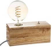 Drewniana podstawa TIBU na żarówkę dekoracyjną, 20 x 8 x 9 cm