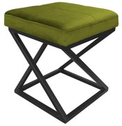 Pufa ZAZU 2 BL VELVET oliwkowa ATOS