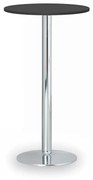 Stolik wysoki Olympo II, średnica 600 mm, chromowana podstawa, płyta grafit