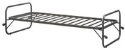 Czarne metalowe łóżko jednoosobowe ze stelażem 90x200 cm Lucy – WOOOD