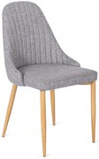 Szare krzesło tapicerowane T7-S17
