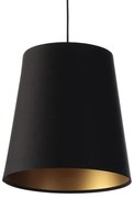 Czarno-złota lampa wisząca glamour z abażurem - 2Q S404 B9-E52