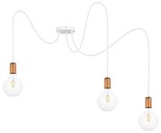 Żyrandol na lince MIROS 3xE27/60W/230V pająk biały/miedź