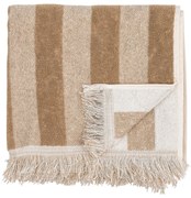 Brązowo-beżowy bawełniany ręcznik kąpielowy 70x140 cm Elaia – Bloomingville