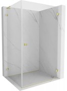 Mexen Lunar-B L kabina prysznicowa uchylna prawa 100 x 80 cm, transparent, złota szczotkowana - 832L-100-080-55-00-P