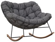 FOTEL BUJANY OGRODOWY NUBE ZE STALOWĄ RAMĄ