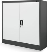 Szafka biurowa na dokumenty Beata 90x40x93 cm antracyt/biały