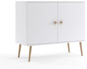 Komoda LEBEL z drzwiczkami 100cm biała mat MELIMEBLE