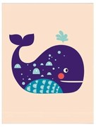 Obrazek dziecięcy 24x29 cm Whale – Wallity