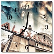 Zegar szklany kwadratowy Zabytki plac