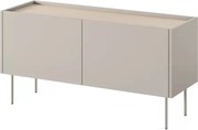 Szafka RTV Desin 120 cm z metalowymi nogami - kaszmir / dąb nagano