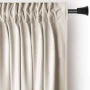 Beżowa aksamitna zasłona częściowo zaciemniająca (dimout) 140x245 cm Pleat – Restilo
