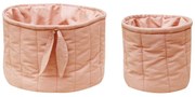 Jasnoróżowe tekstylne pojemniki dziecięce zestaw 2 szt. ø 30x20 cm Bambie Vintage Nude – Lorena Canals