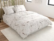 PrzytulneMieszkanie.pl PrzytulneMieszkanie.pl Pościel z mikrofibry MARBLE, biała Rozmiar pościeli: 70 x 90 cm | 140 x 200 cm